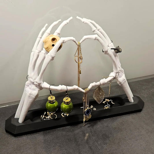 Skeleton Hand Jewelry Stand Holder Organizer, Creative Necklace Holder Jewelry Rack Hanger for Earring Bracelet, Gift for Women