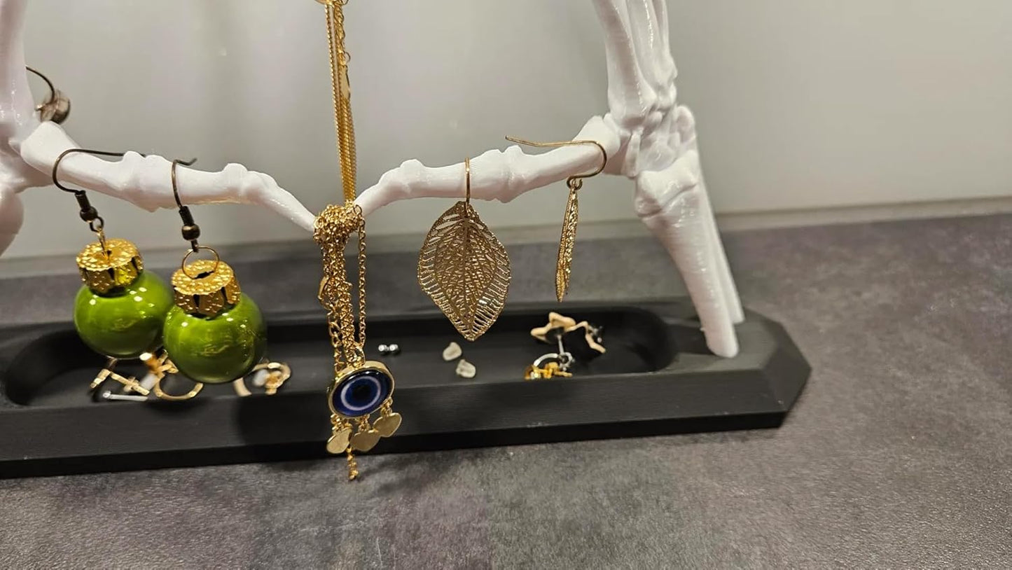 Skeleton Hand Jewelry Stand Holder Organizer, Creative Necklace Holder Jewelry Rack Hanger for Earring Bracelet, Gift for Women