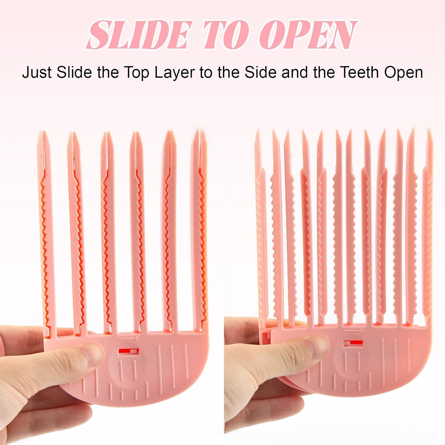6Pcs Volumizing Hair Clips - Hair Volume Clips for Fluffy Bangs, Spong Bun Updo Volumizing Hair Root Clips Hair Comb Tool (Pink)