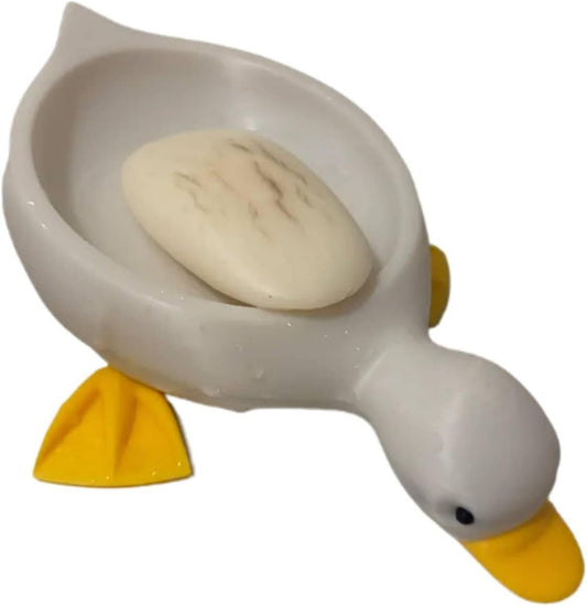 Cute Duck Soap Dishes with Draining, Shower Soap Dish Bar Soap Holder & Saver Waterfull Self-Driaing to Keep Your Soap Organized and Clean