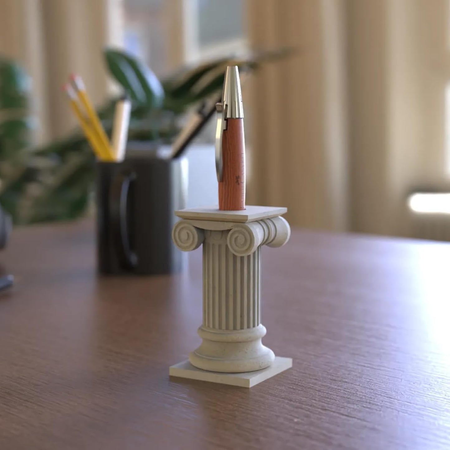 Elegant 3D Printed Column Pen Holder, Pencil Holder Desk Organizers, Office Supplies Decorations Idea Gift