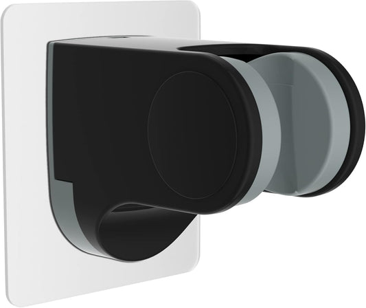 Shower Head Holder, Strong Adhesive, Waterproof, Height Adjustable, Wall Mount, No Drilling, Matte Black