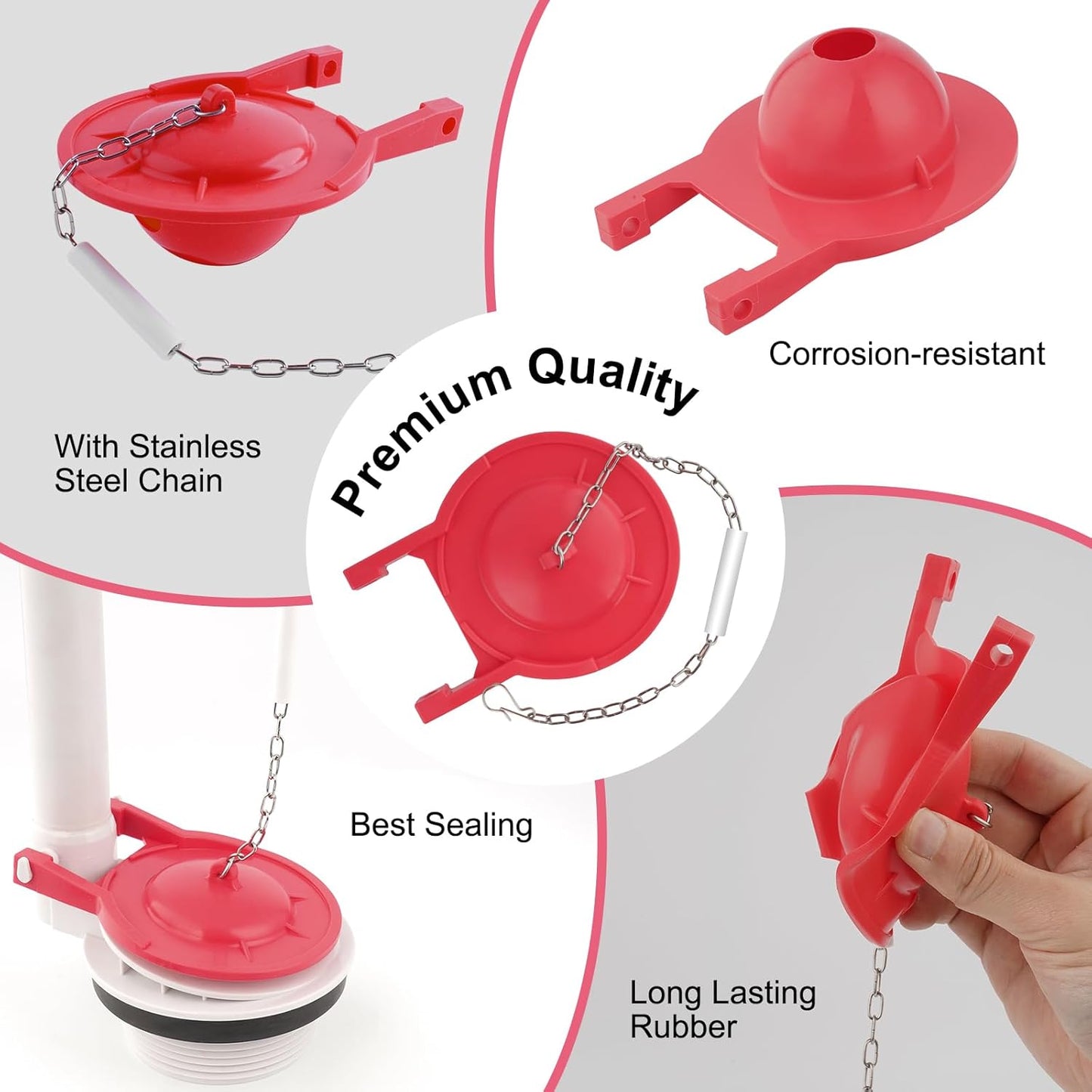 Large 3-Inch Toilet Flapper Replacement Compatible with TOTO Flapper Model G-Max, THU138S, THU175S and THU331S- Oversized Sealing and Easy to Install