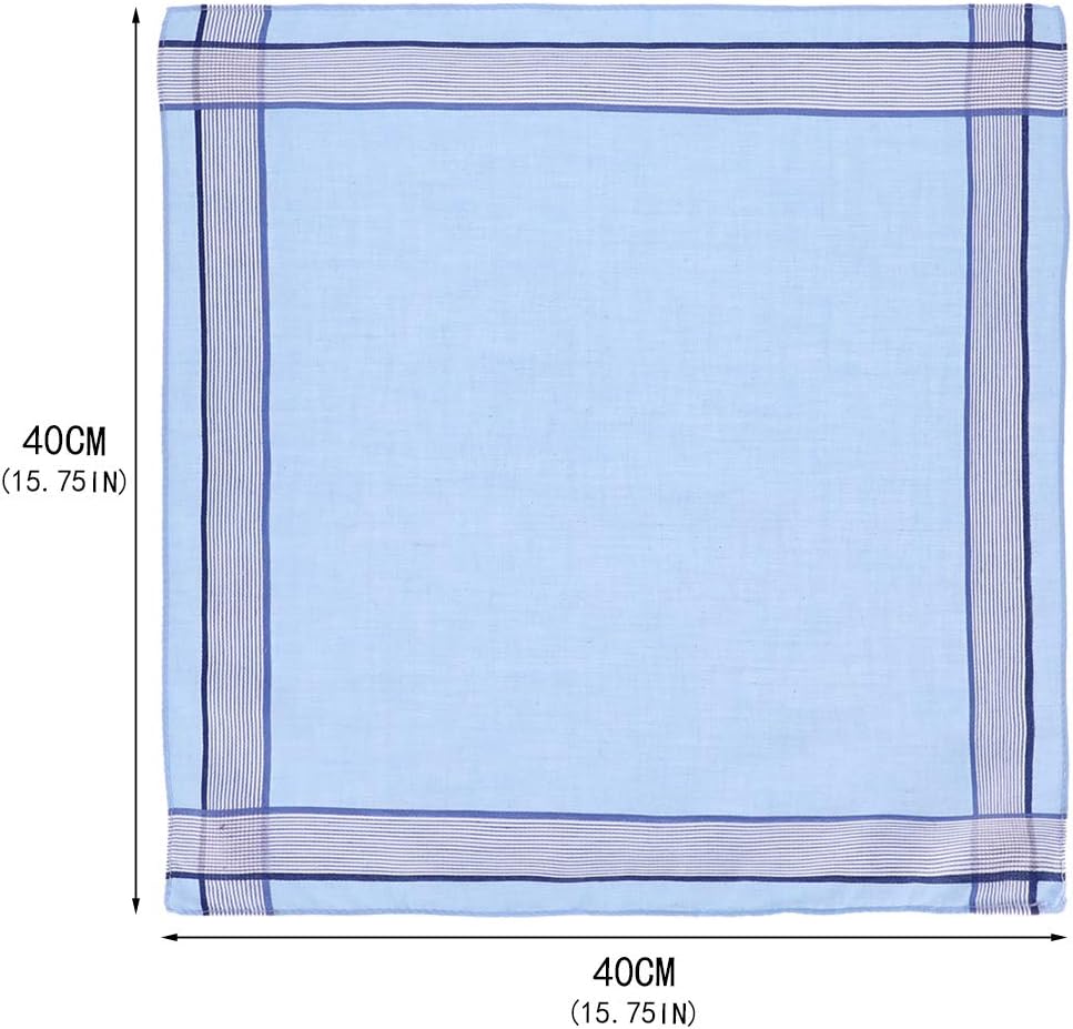 12 Pcs 100% Cotton Men’s Plaid Handkerchief, Soft Hanky with Classic Stripe, Ideal Gift Set for Men. (4 Styles) (Plaid)