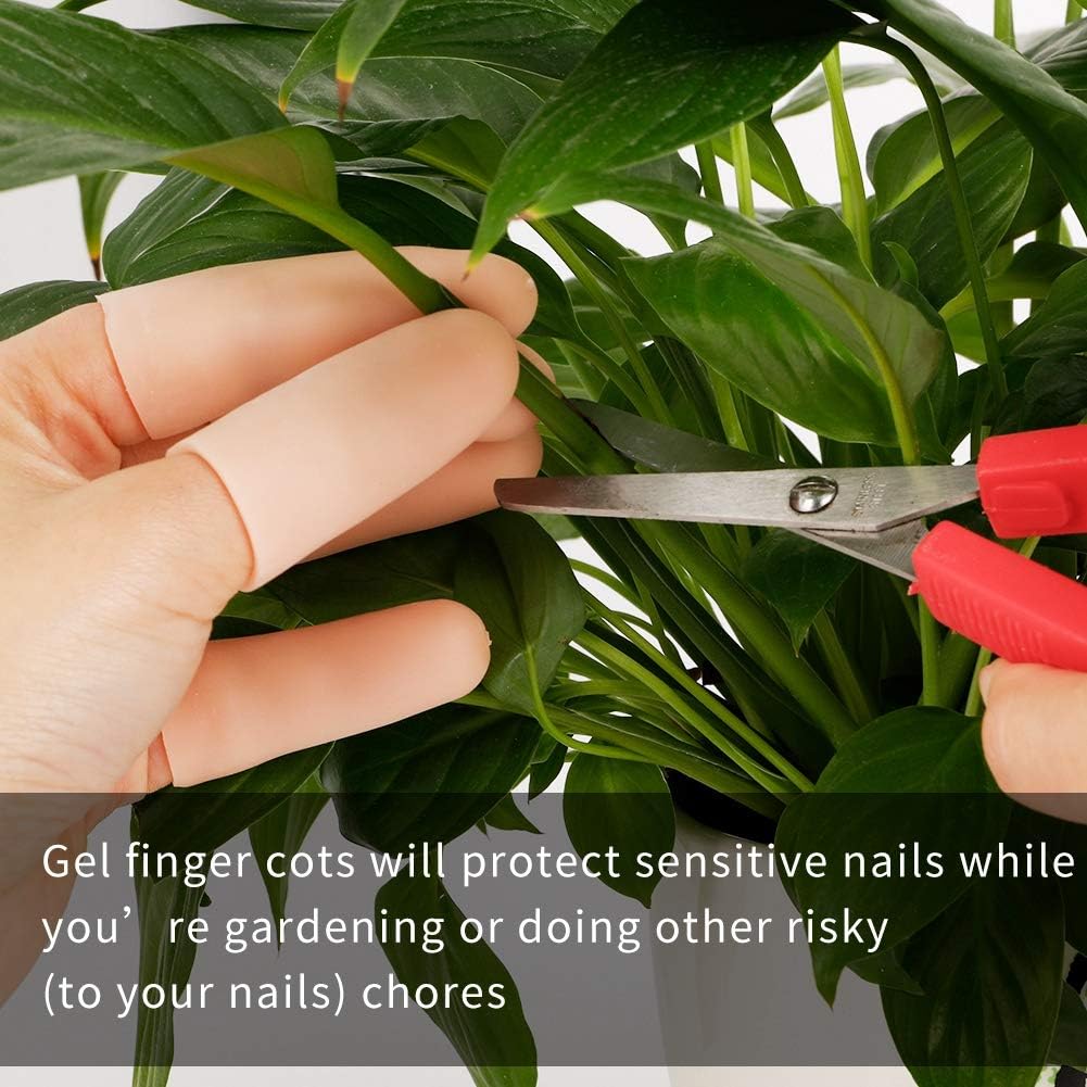 20 Pack Gel Finger Cots, Finger Protector Support New Material Finger Gloves, Finger Cots to Protect Crack, Peel Finger and Other Finger Pain