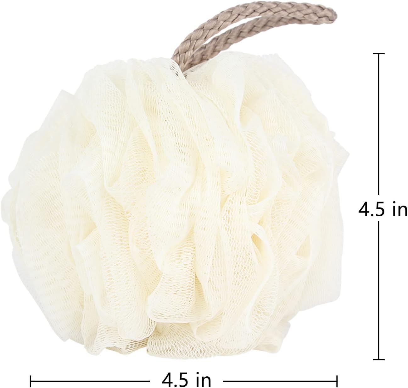 Store Bath Sponges Shower Loofahs Large Mesh Balls Sponge 4 Colors for Body Wash Bathroom Men Women - Pack of 4 Scrubber Cleaning Loofah Bathing Accessories (50g)
