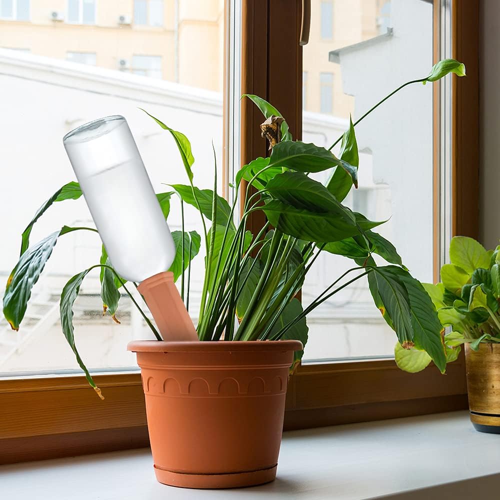 Store 10PCS Plant Watering Stakes Automatic Plant Drippers Waterers for Vacations Plant Watering Devices Terracotta Self Waterinq Spikes for Wine Bottles Great for Indoor Outdoor Plants