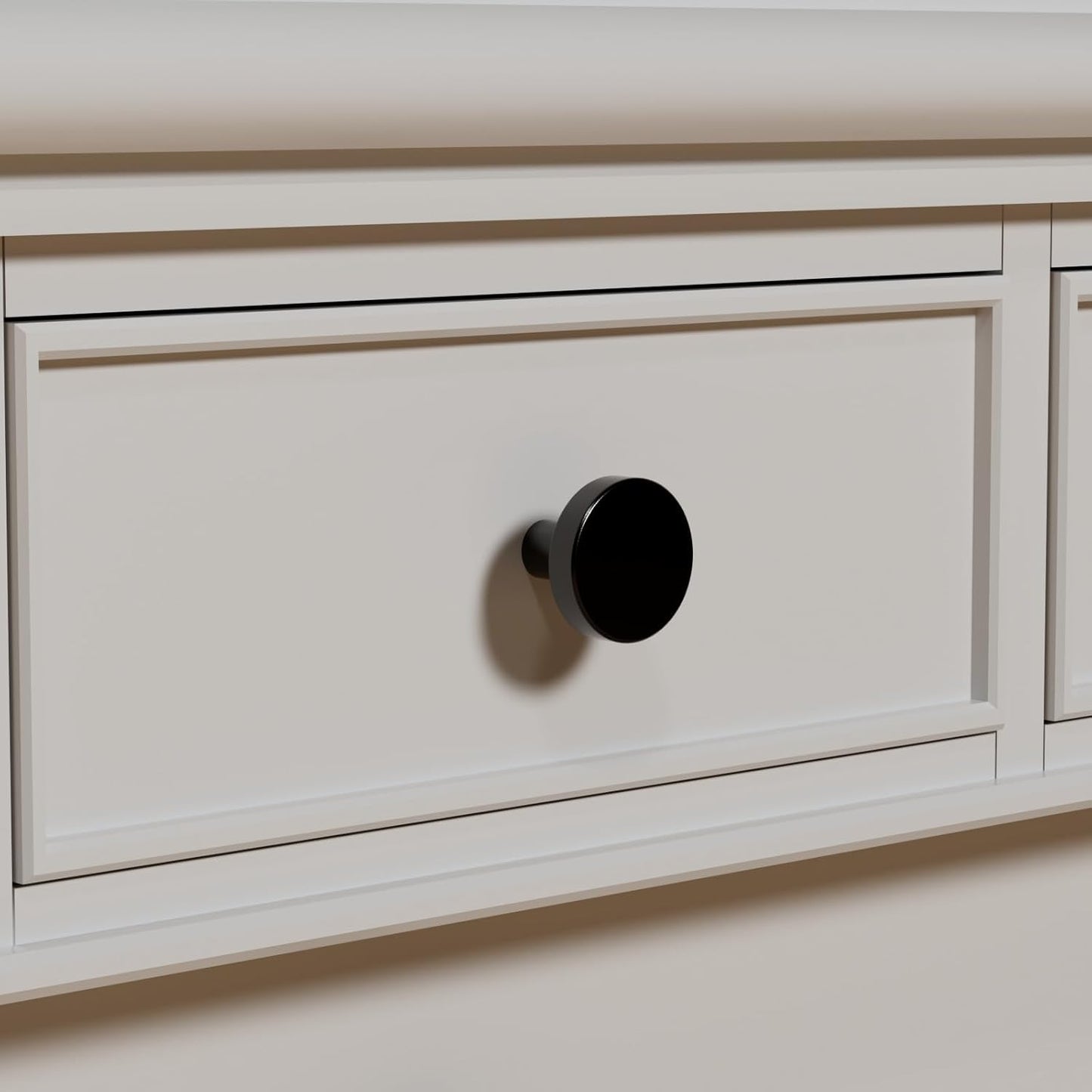 20 Pack Black Cabinet Knobs Round Dresser Knobs Matte Black Solid Kitchen Cabinet Knobs Aluminum Alloy Cabinet Door Knobs for Dresser Drawers Vintage Cabinet Knobs Drawer Knobs