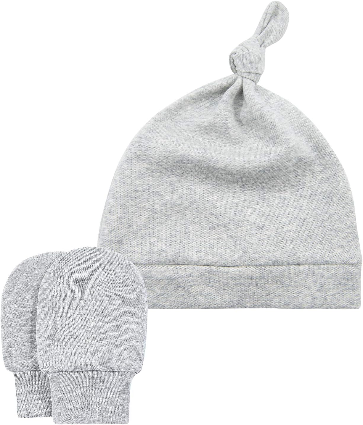 Baby Hats 0-6 Months Baby Hat and Mittens Set Newborn Cotton Hat for Boys and Girls Baby Beanie 3 Pack B 0-6 Months