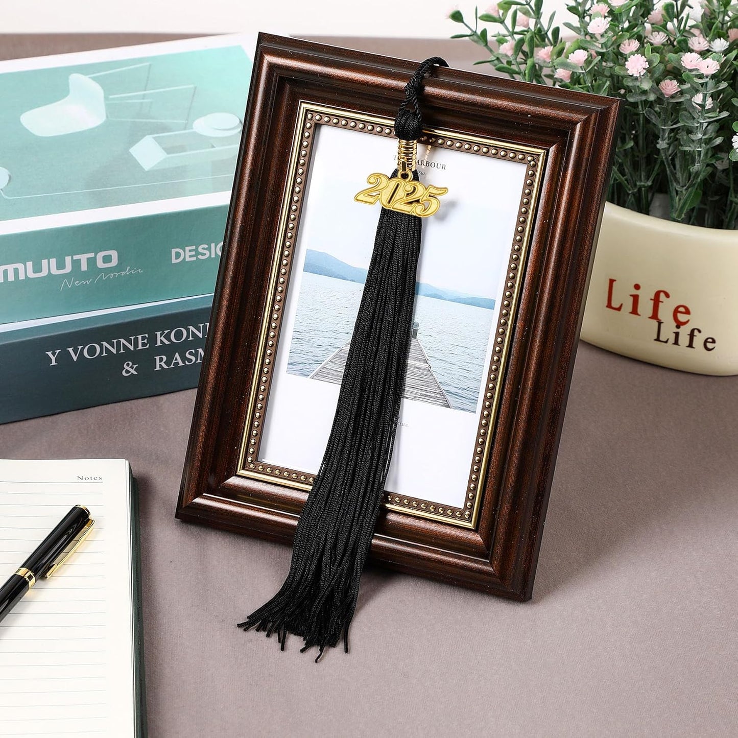 2025 Graduation Tassel, 1Pcs Graduation Cap Tassel 2025 Grad Graduation Tassel for 2025 Graduation Ceremonies Accessories (Black)