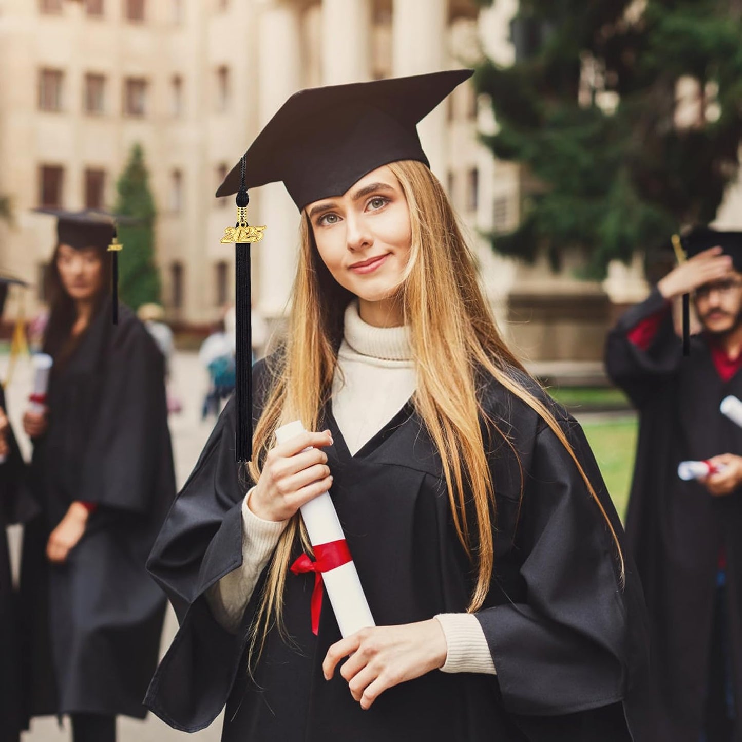 2025 Graduation Tassel, 1Pcs Graduation Cap Tassel 2025 Grad Graduation Tassel for 2025 Graduation Ceremonies Accessories (Black)