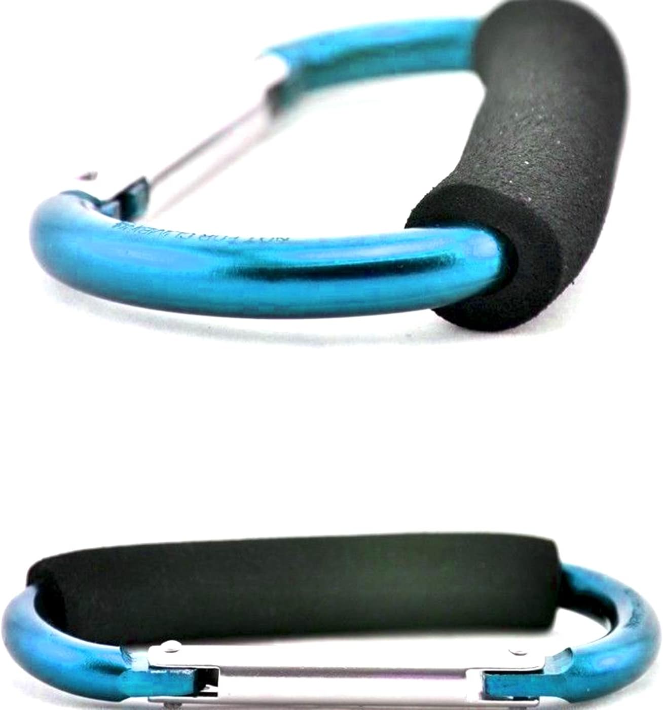 Stroller Hooks by Baby,Large Stroller Hooks for Mommy, 2 pcs Carabiner Stroller Hook Organizer for Hanging Purses, Diaper Bag, Shopping Bags (Sky Blue)