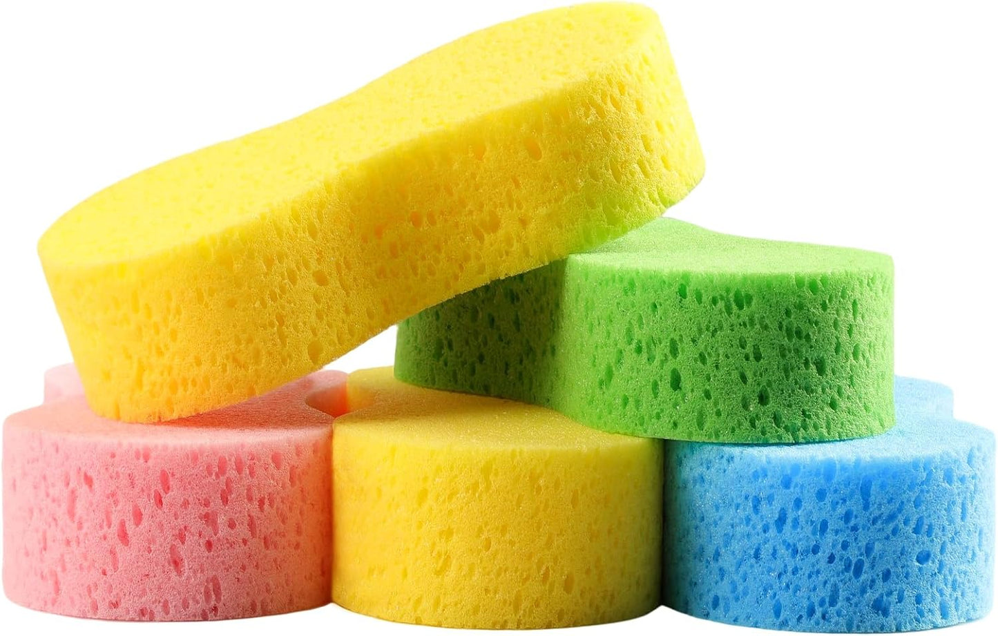5-Pack Car Wash Sponges, 9.1" x 4.3" x 2.4" Large Sponges, Extra Thick Foam Kit for All-Purpose Cleaning, Ideal Washing Sponges for Kitchen, Bathroom, Household