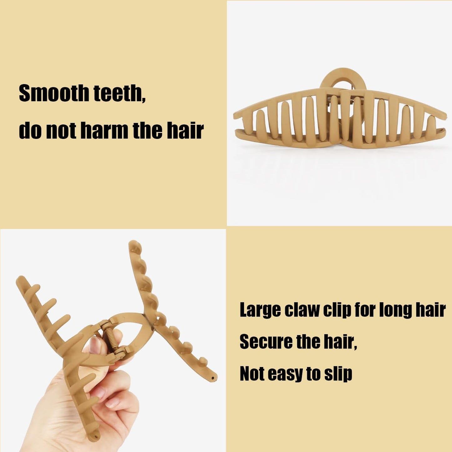 Big Hair Claw Clips - Butterfly Hair Accessories for Women and Girls,Butterfly Claw Clips for Thick Hair - Large Hair Clips for Women (Neutral)