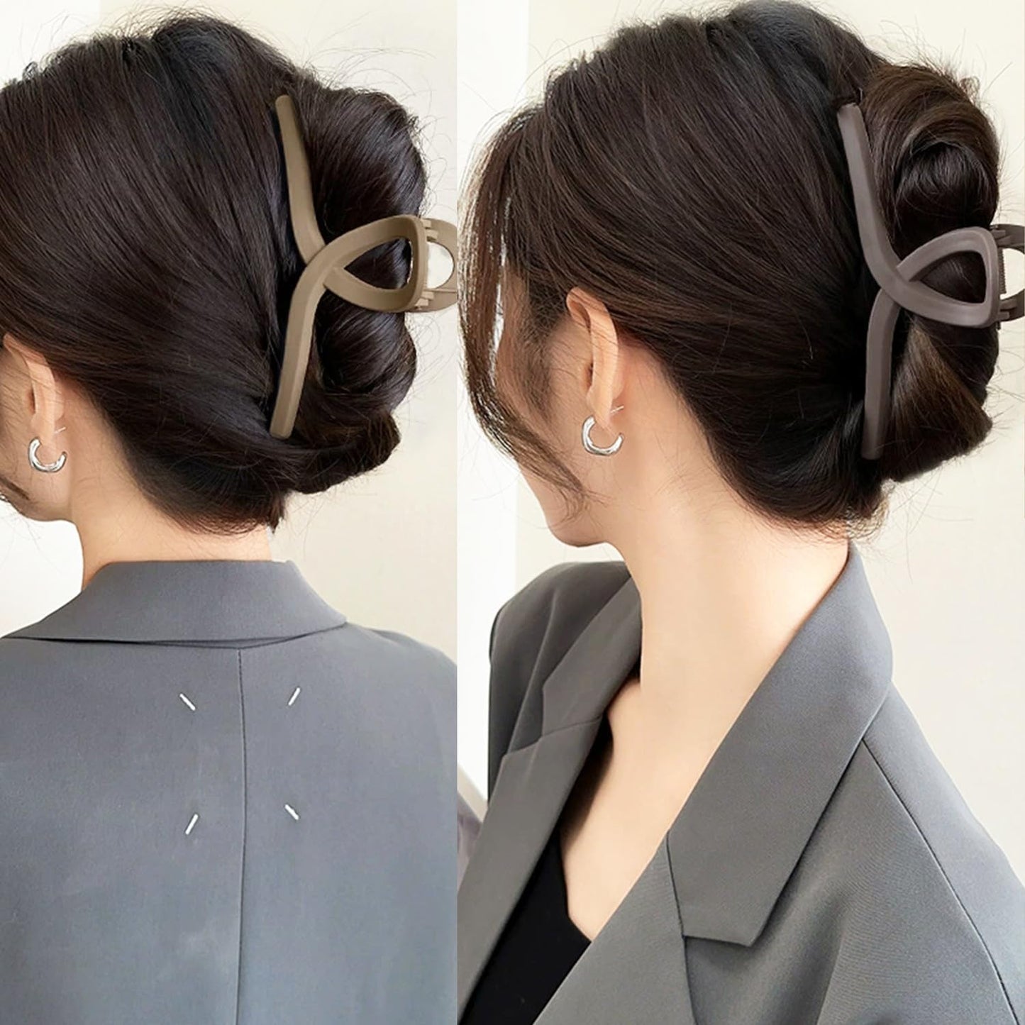 Big Hair Claw Clips - Butterfly Hair Accessories for Women and Girls,Butterfly Claw Clips for Thick Hair - Large Hair Clips for Women (Neutral)
