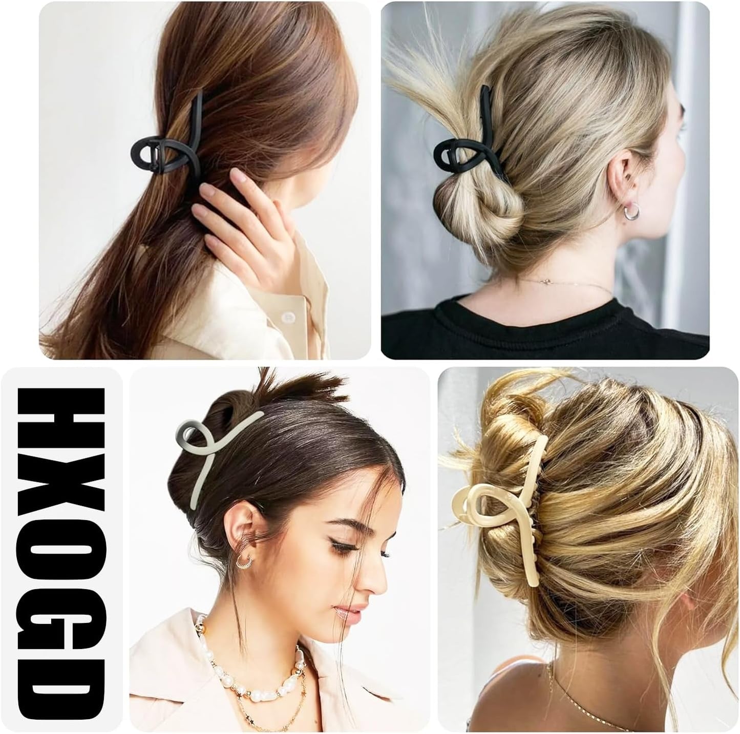 Big Hair Claw Clips - Butterfly Hair Accessories for Women and Girls,Butterfly Claw Clips for Thick Hair - Large Hair Clips for Women (Neutral)