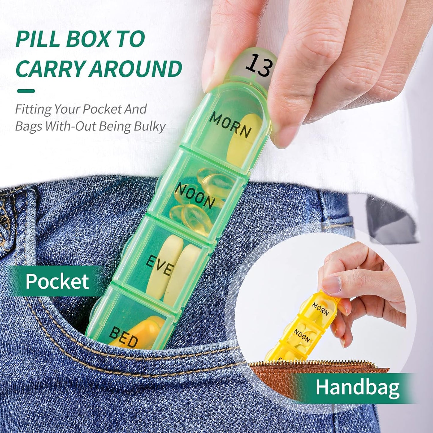 Monthly Pill Organizer 4 Times a Day, 30 Day Pill Organizer with Daily Pill Box Organizer, One Month Medicine Pill Case, 31 Day Pill Container Pill Holder to Hold Supplement and Medication