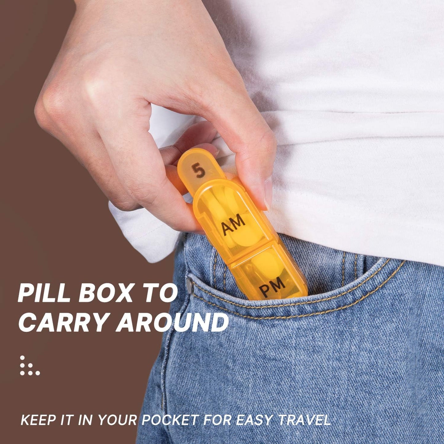 Monthly Pill Organizer 2 Times a Day - 30 Day Pill Box AM PM, BPA Free One Month Medicine Organizer Twice Daily, 31-Day Case to Hold Vitamins, Supplements & Medication