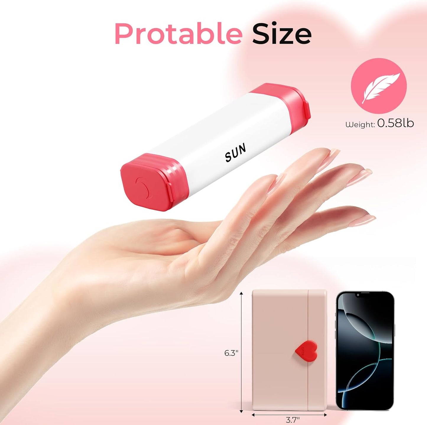 Pill Organizer 2 Times a Day - Large Capacity Weekly AM PM Pill Box with Heart Latch, 7 Day Travel Pill Case, Cute Medicine Organizer for Medication, Vitamins, Supplements