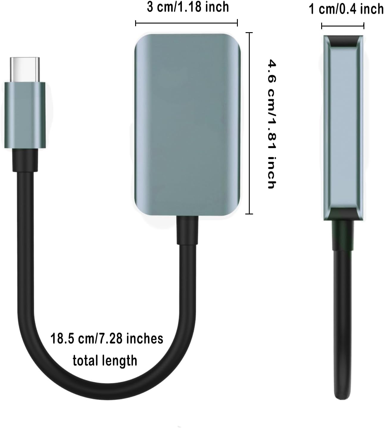 USB C to HDMI Adapter 4K@60Hz, Type C (Thunderbolt 3|4) to HDMI, High Speed HDMI to USB C Cable, Compatible with iPhone 15, iPad Pro, MacBook Air, iMac, Chromebook, Surface, Dell, etc.