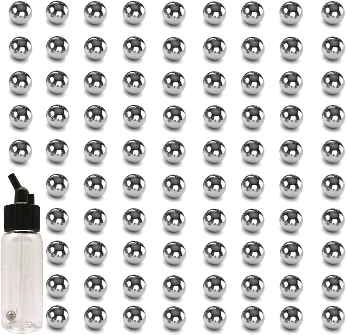 120 Pcs Paint Mixing Balls - 0.22 Inches Stainless Steel Balls for Mixing Model Paints