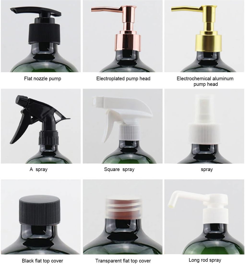 Plastic Spray Bottles 17OZ Empty Spray Bottle 2PCS Refillable Water Squirt Bottles Leakproof Water Spray Bottles for Cleaning Solution Alcohol Gardening Plants and Hairdressing, green