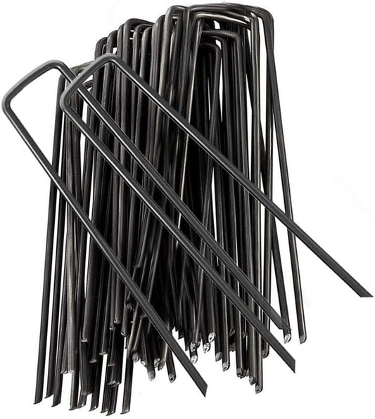 Garden Stakes, Ground Anchors Pegs U Shaped Garden Staples Pins Spikes for Securing Lawn Farm Sod Weed Barrier Landscape Grass Fabric Netting, More Applications 15CM 20 Pcs