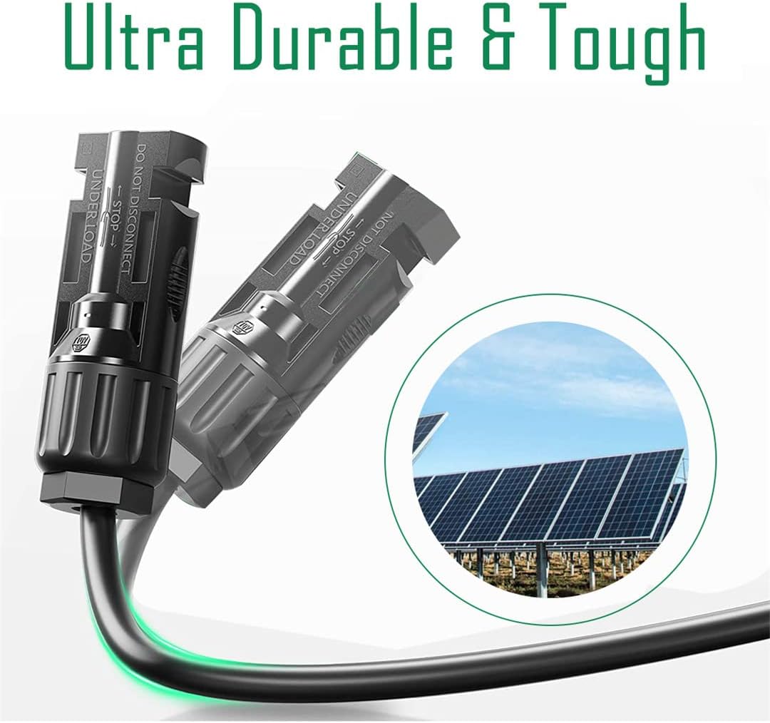 Solar Connectors MC4 Kit Solar Panel Cable Connector Entry Gland with Spanners Male and Female for Kinds Solar Wires Waterproof 5 Pairs