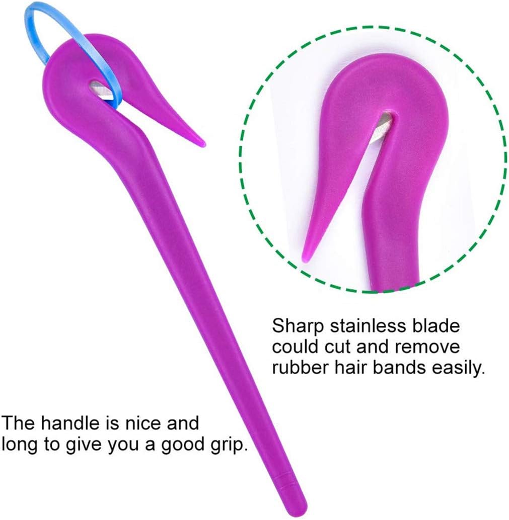 IME Elastic Hair Rubber Bands Hair Ties Topsy Hair Tail Tools Ponytail Maker Clip Hair Bands Cutter Remover Pony Pick for Toddlers Girls Women