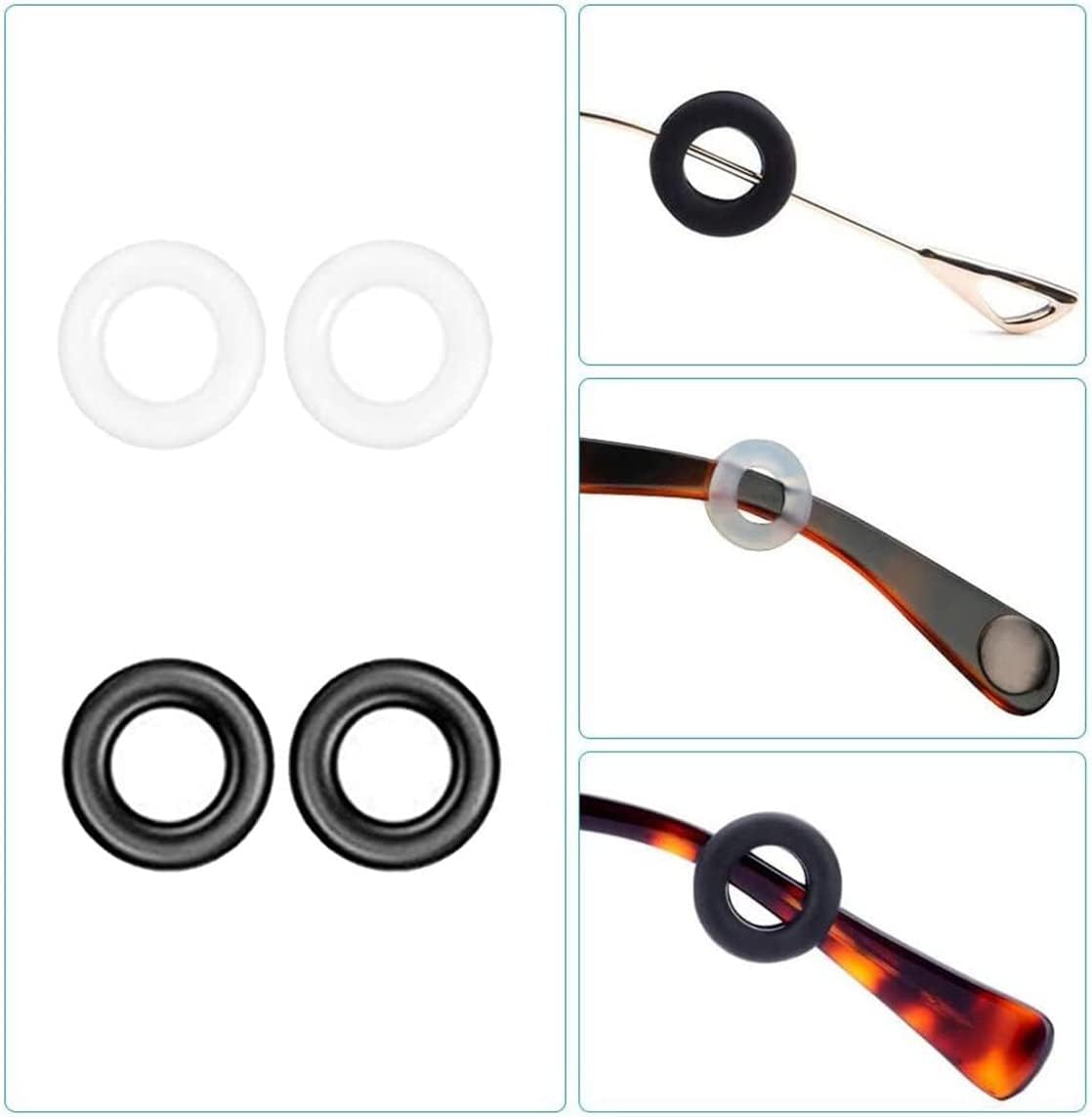 Eyeglass Ear Gripper Holders Nose Pads Silicone Anti -Slip Glasses Eyeglasses Temple Tips Sleeve Retainer Extender for Eye Glasses Sunglasses of Adults and Kids 10 Pairs