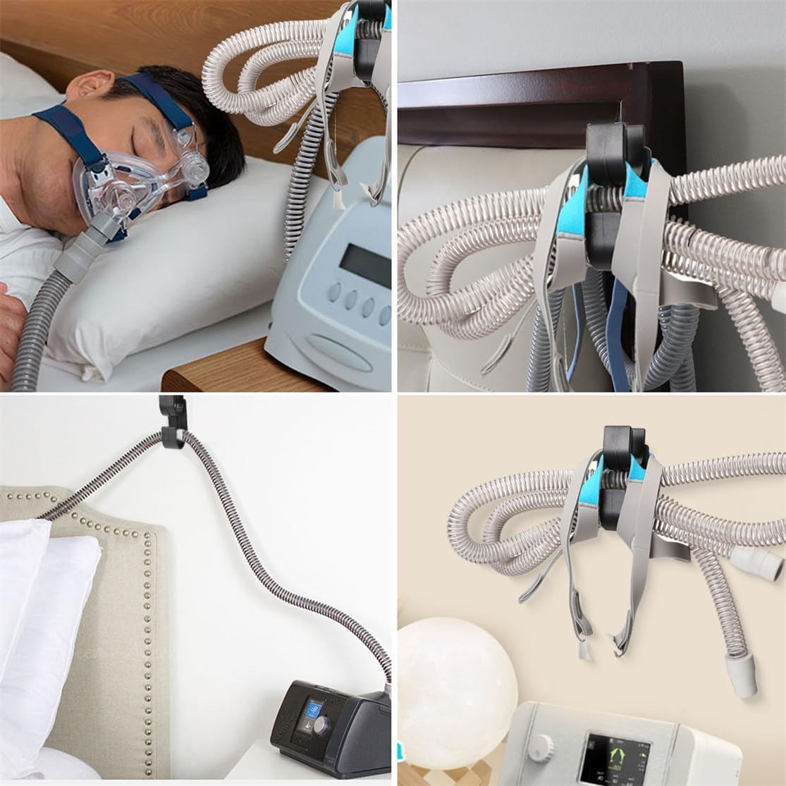CPAP Hose Holder CPAP Mask Hanger Hook 2PCS CPAP Tubing Hanger Hose Organizer for Breathing Machine