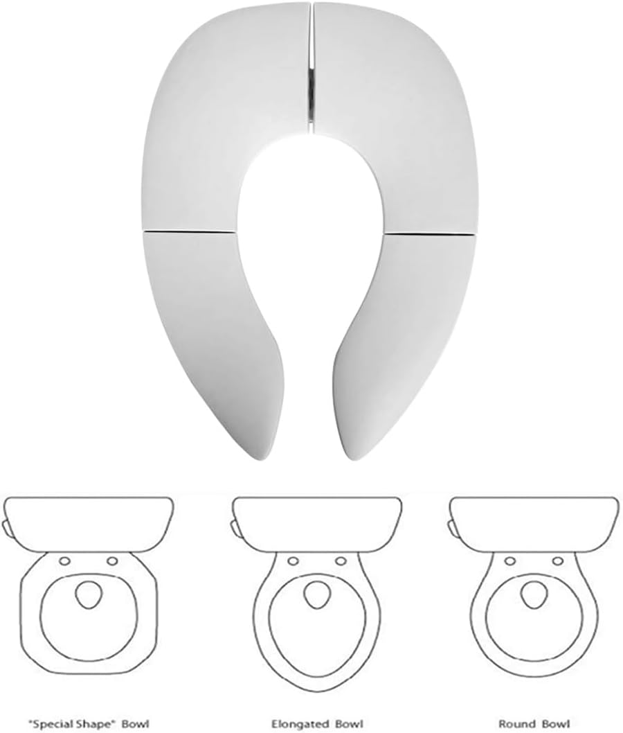 Travel Potty Seat Portable Toilet Training Seat Cover Foldable Toddler Potty Training Seat with Storage Bag Non-Slip Pads Toilet Seat Cover for Kid