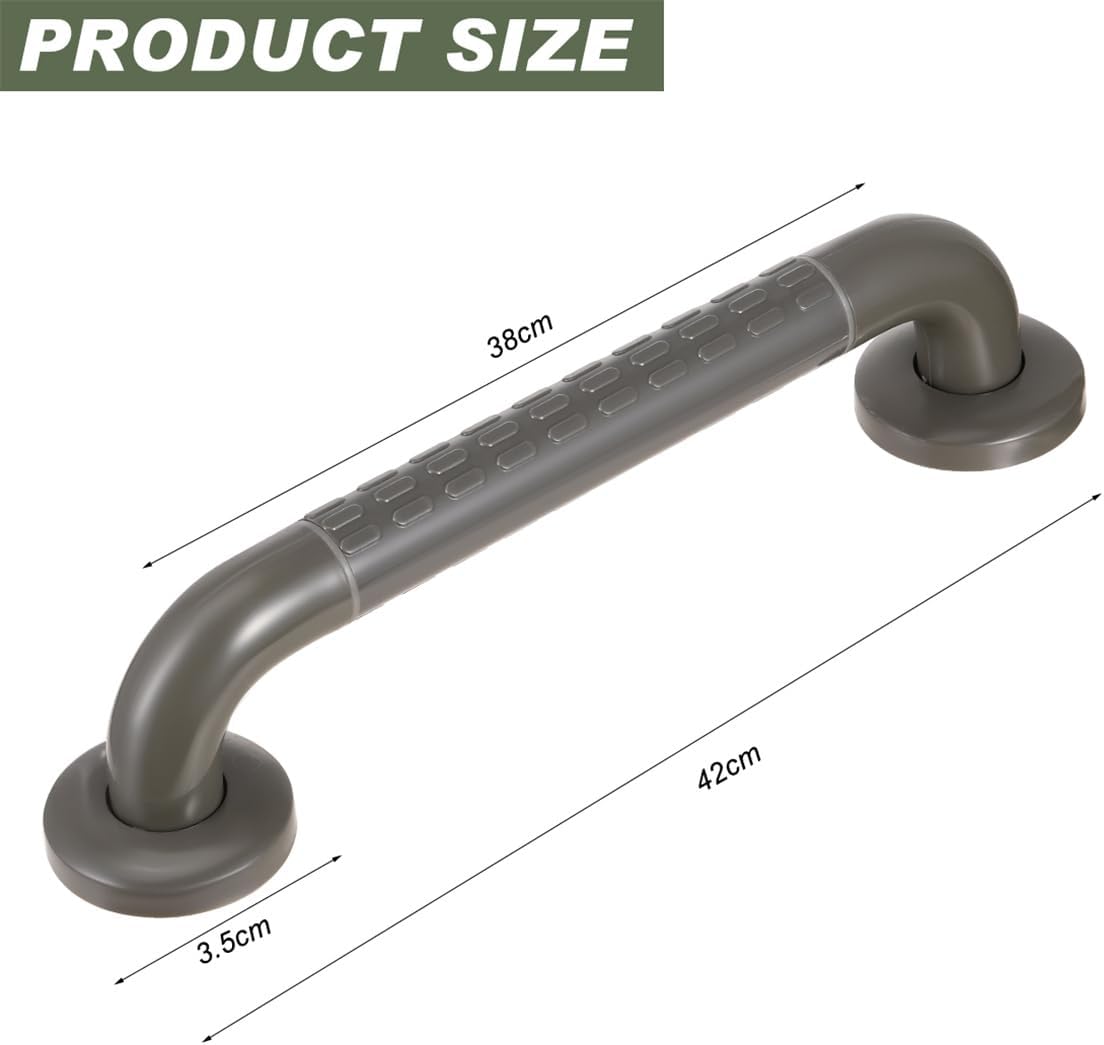 Shower Grab Bar Anti Slip Shower Handles 14 Inch Safety Bathtubs Grab Bars Textured Handicap Handrails for Bathroom Toilets Tub