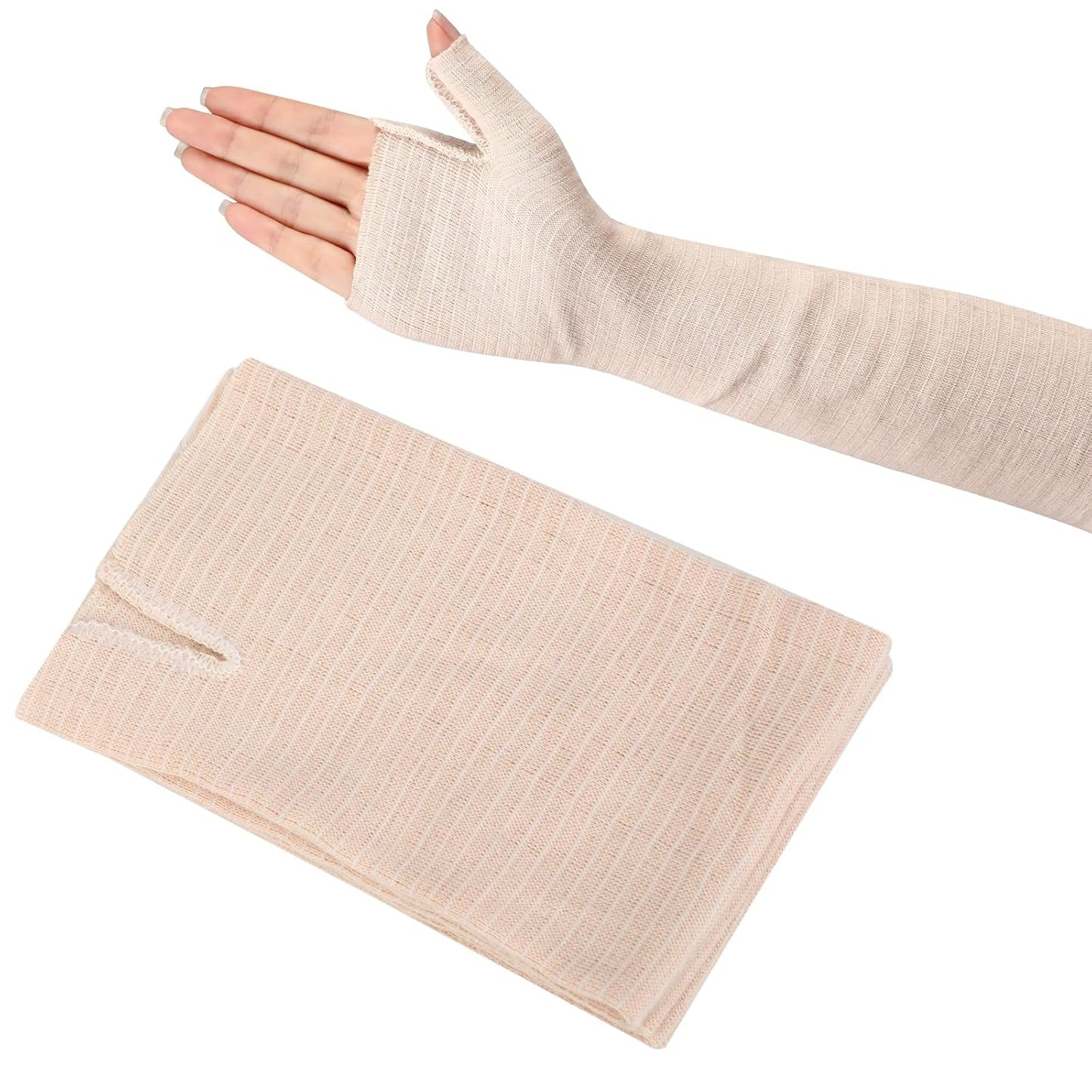 Tubular Stockinette, 4PCS Hand Socks for Splint Elastic Arm Cast Cover Gauze Sleeve Wrist Thumb Spica Stockinette Soft Tubular Bandage for Wrist Arm Leg Under Cast Wrap Skin Protection