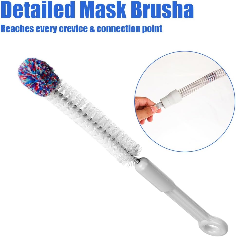 CPAP Tube Cleaning Brush, Hose and Mask Cleaning Kit Flexible 79inch Long Tubing Brush and 9inch Handy Brushes for Most CPAP Hose