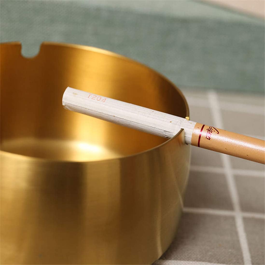 IME Windproof Ashtray Portable Ash Tray Stainless Steel Smoke Ashtrays for Patio Outdoors Home Office Party Bar