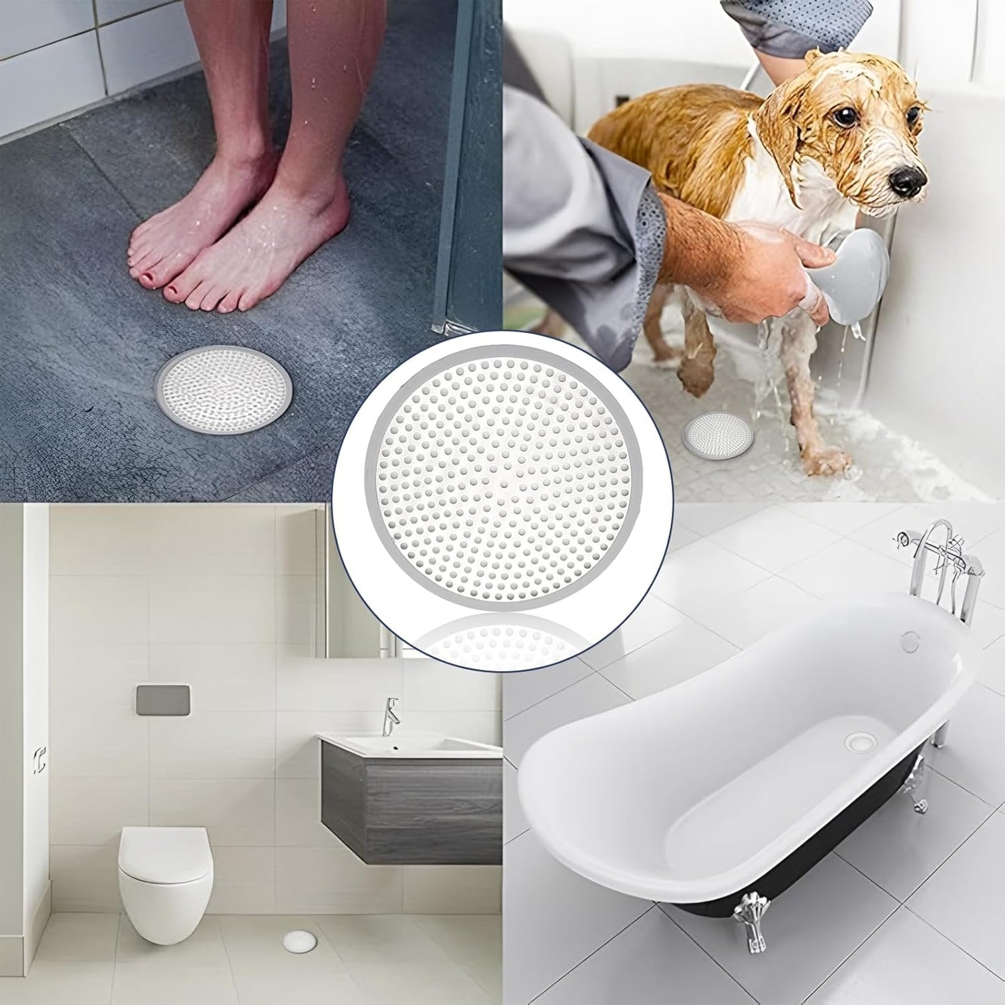Shower Drain Hair Catcher, Stainless Steel Bathtub Shower Drain Hair Trap Strainer