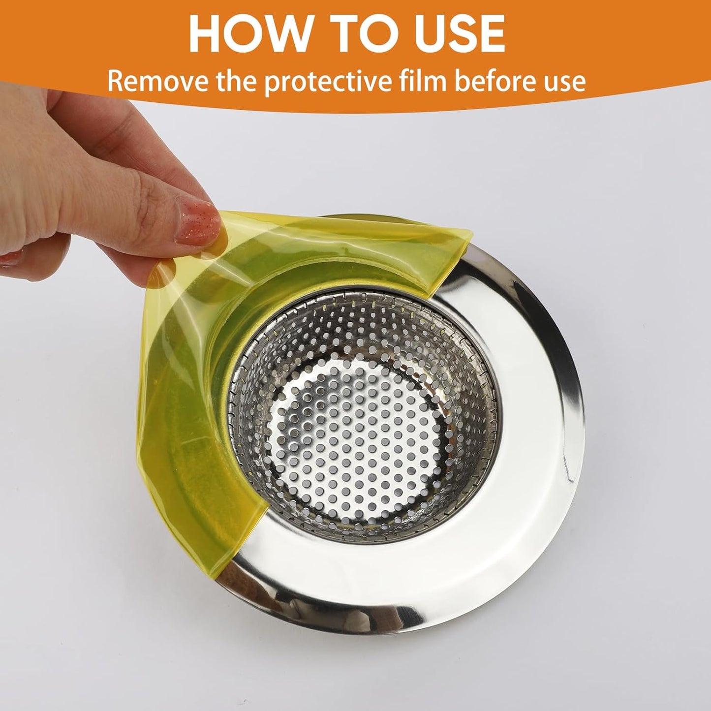Kitchen Sink Strainer 5 Pcs, 4.5 Inch/11.5cm Stainless Steel Sink Drain Strainer Kit Food Catcher for Kitchen Sink