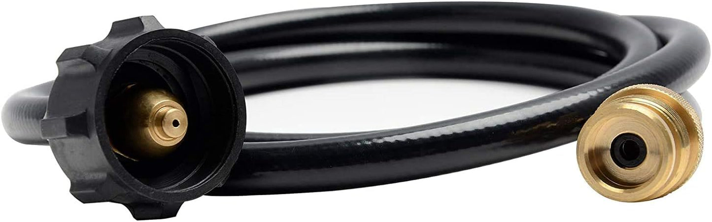 Propane Hose Adapter, Connects 1lb BBQ to 20lb Gas Tanks, for Portable Grill, Buddy Heater, Tabletop Stove, Griddle - QCC1 Connector