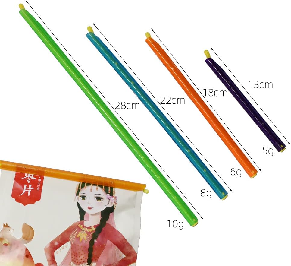 32 PCS Food Bag Sealer Sticks, 4 to 12 Inch Chip Clips, 4 Lengths Storage Closures for Keeping Snack Fresh, Grip Sealers for Pet Dog Food (32)