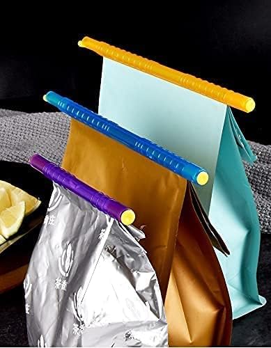 32 PCS Food Bag Sealer Sticks, 4 to 12 Inch Chip Clips, 4 Lengths Storage Closures for Keeping Snack Fresh, Grip Sealers for Pet Dog Food (32)