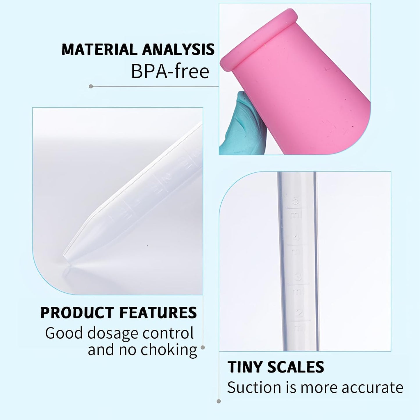 8 Pcs Silicone Liquid Droppers, 5ML Plastic Eye Dropper Pipettes for Science Experiments Gummy Making Kitchen Candy Oil