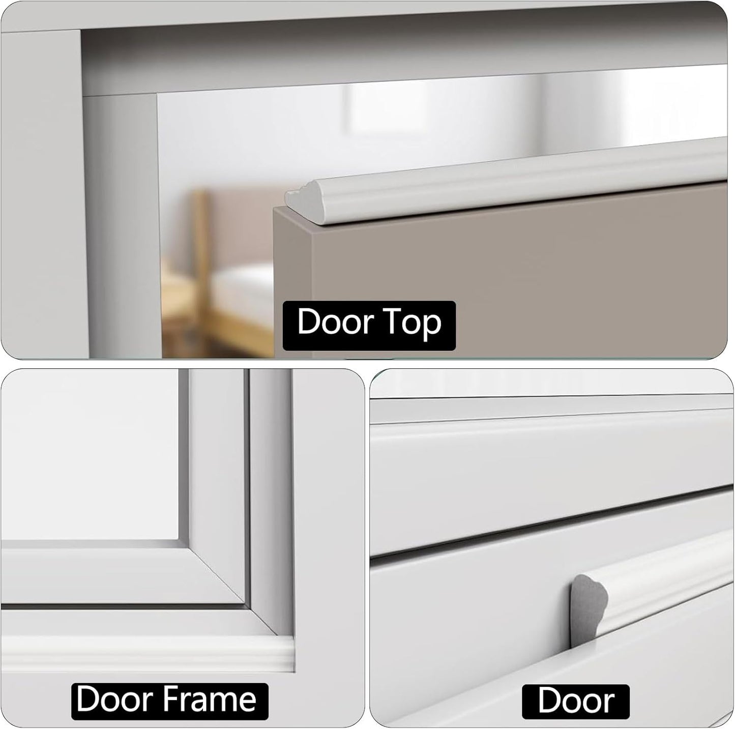 Weather Stripping Door Seal Strip, 16.4 Ft Door Windows Insulation Strip Self Adhesive Draft Stoppers Foam Tape for Doors and Windows Frame Gap Blocker(White)