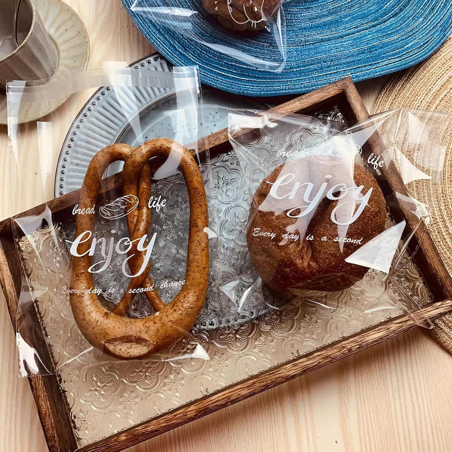 Clear Self Sealing Cellophane Bags, 5x7 Inch Cookie Treat Bags, 200 Pcs Resealable Cellophane Bag for Packaging Cookies, Gifts, Products, Pastry, Candy