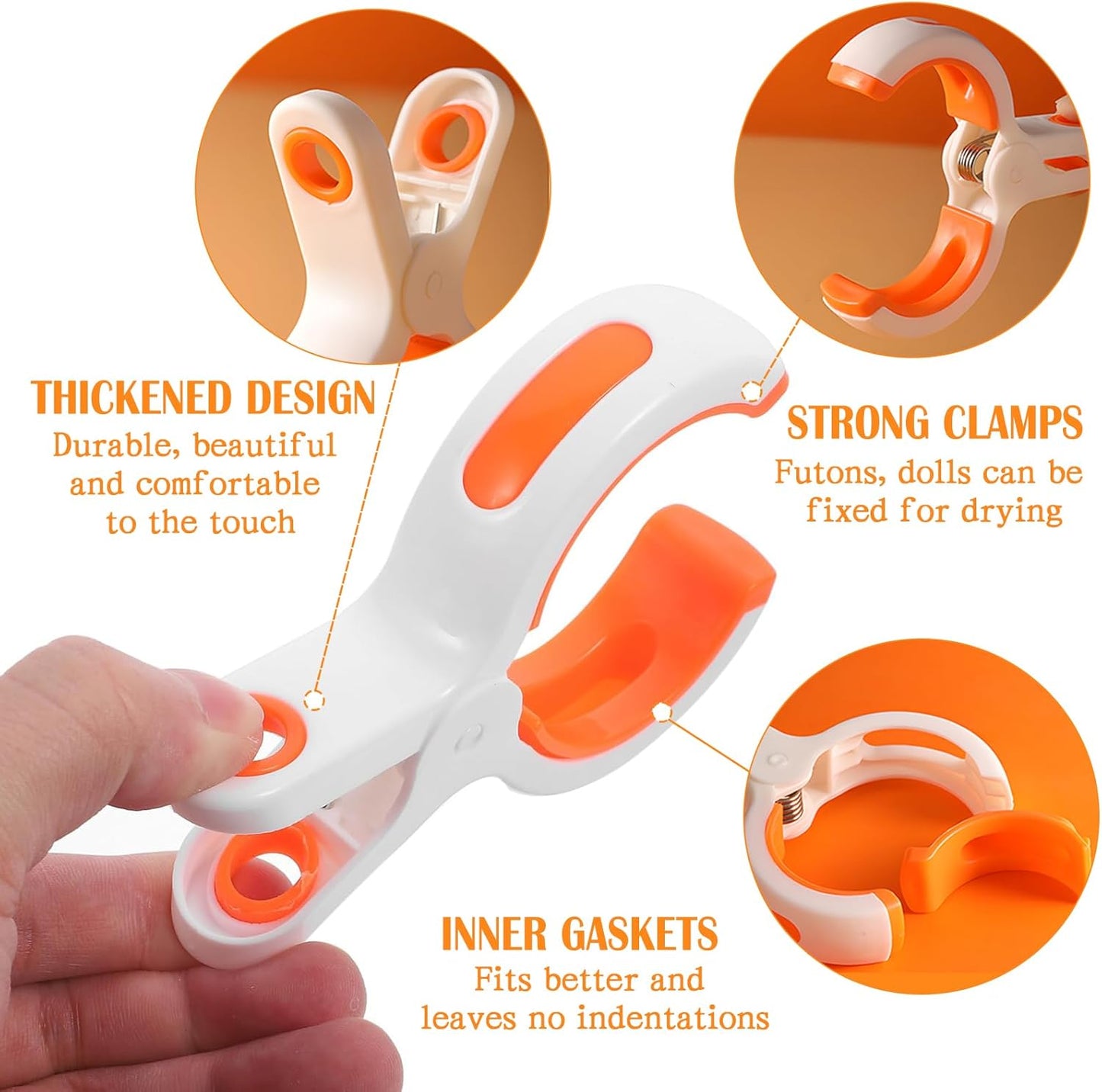 5 Pcs Beach Towel Clips for Beach Chairs, Plastic Towel Pegs Towel Holder, Windproof Clothes Pins Outdoor Laundry Clamps