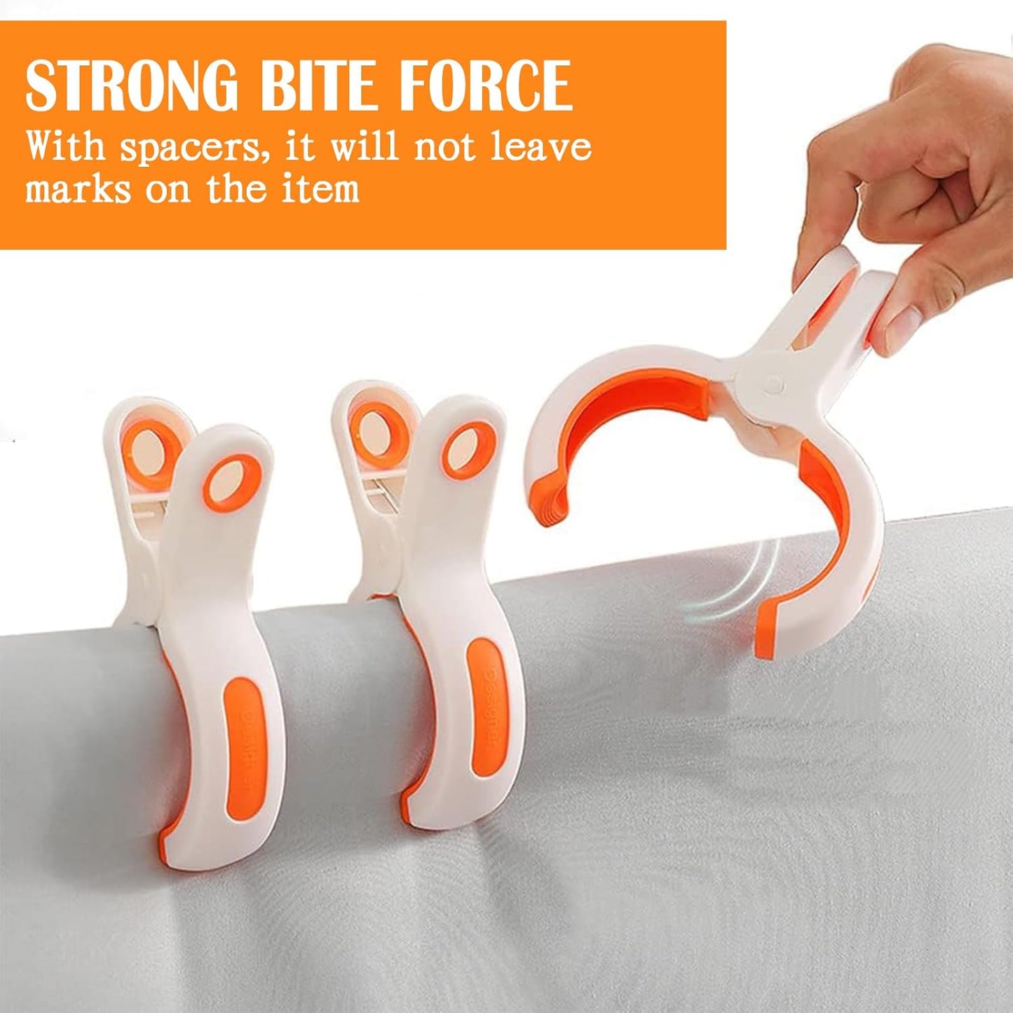 5 Pcs Beach Towel Clips for Beach Chairs, Plastic Towel Pegs Towel Holder, Windproof Clothes Pins Outdoor Laundry Clamps