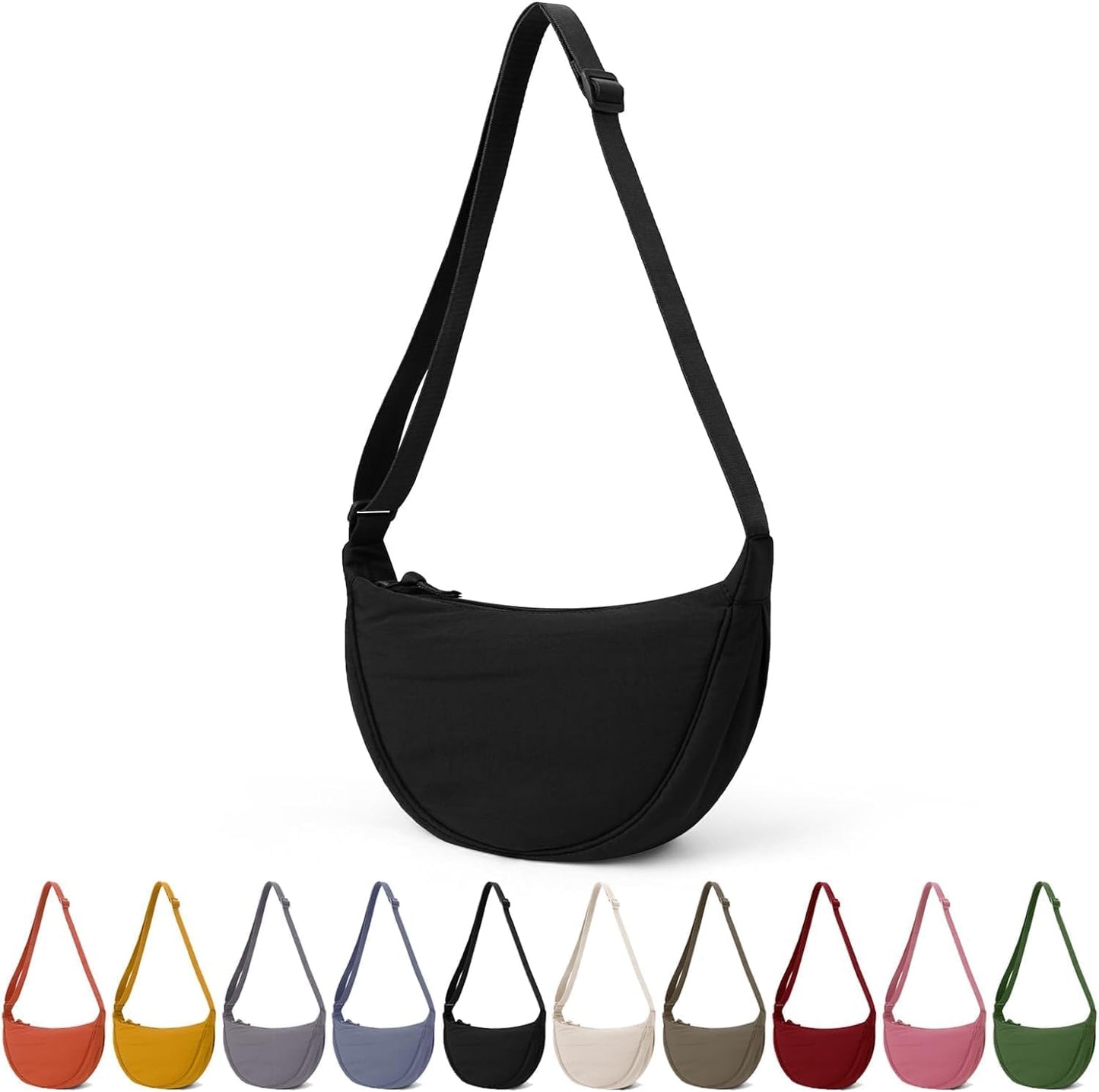 Crossbody Bag Hobo Sling Crescent Bag Women Men Trendy Small Shoulder Bag Purse Dumpling Bag Casual Handbag Adjustable Strap