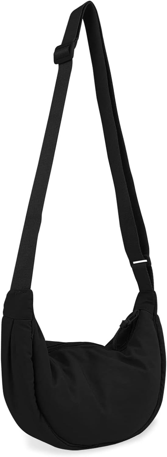 Crossbody Bag Hobo Sling Crescent Bag Women Men Trendy Small Shoulder Bag Purse Dumpling Bag Casual Handbag Adjustable Strap