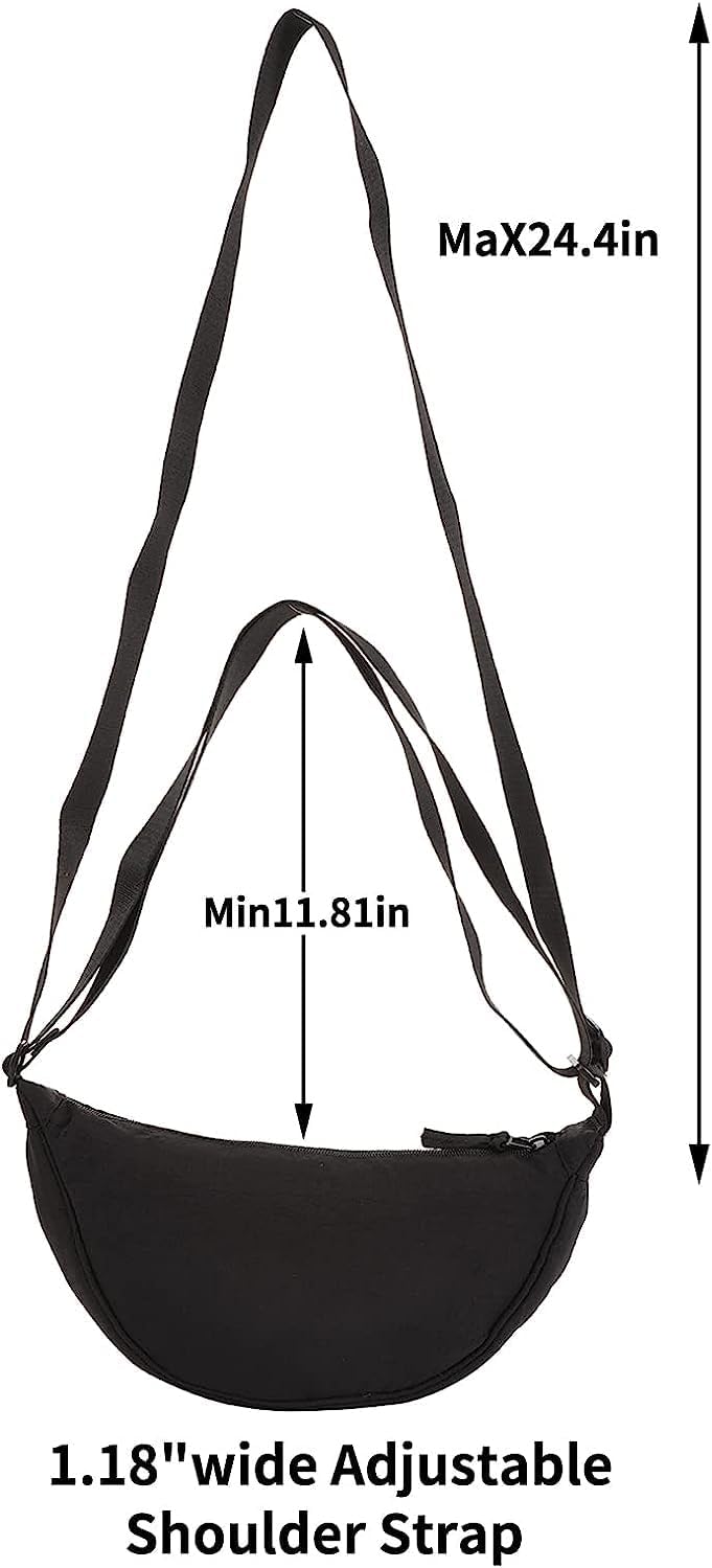 Crossbody Bag Hobo Sling Crescent Bag Women Men Trendy Small Shoulder Bag Purse Dumpling Bag Casual Handbag Adjustable Strap