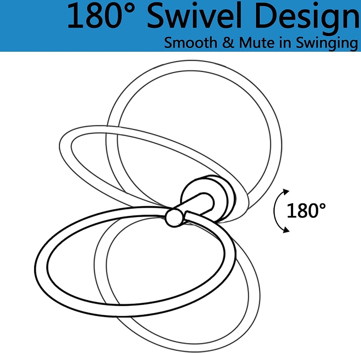 Hand Towel Ring, 304 Stainless Steel Towel Ring Hanging Round for Bathroom and Kitchen